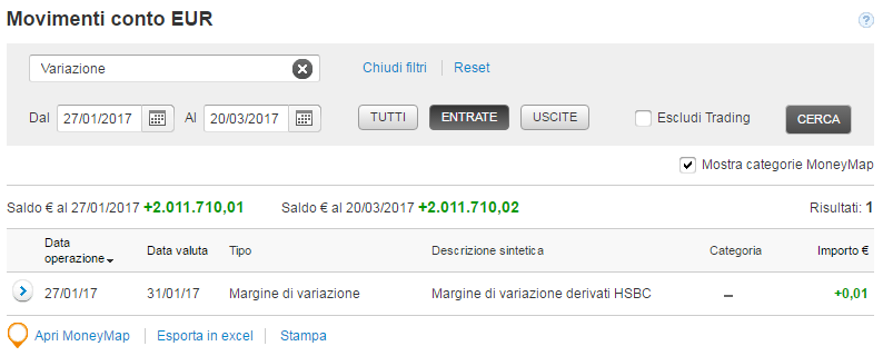 Saldo e movimenti fineco bank Attestazione interessi passivi mutuo