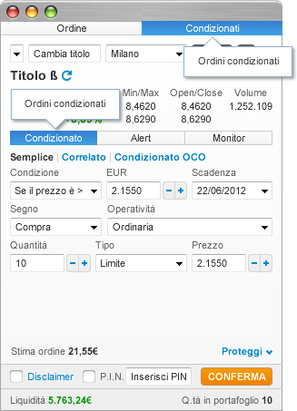 Ordini condizionati forex fineco